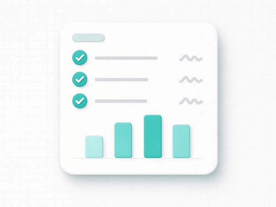 Illustration of a checklist report with three items ticked